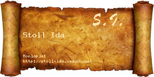 Stoll Ida névjegykártya